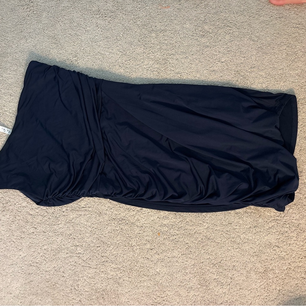 Lucy in the Sky Midnight Blue One Shoulder Dress